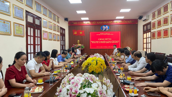 UBKT Tỉnh ủy Thái Nguyên và UBKT Tỉnh ủy Sơn La trao đổi kinh nghiệm công tác