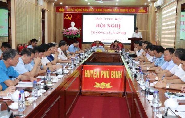 Huyện ủy Phú Bình Công bố Quyết định của Ban Thường vụ Tỉnh ủy về công tác cán bộ