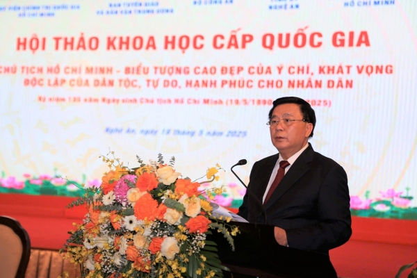 Hội thảo khoa học quốc gia: Chủ tịch Hồ Chí Minh - biểu tượng cao đẹp của ý chí, khát vọng độc lập của dân tộc, tự do, hạnh phúc cho Nhân dân