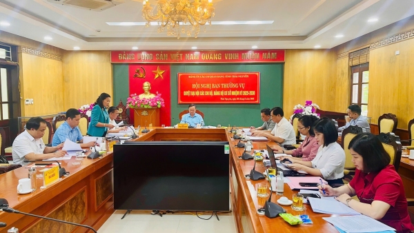 Ban Thường vụ Đảng ủy các cơ quan Đảng tỉnh Thái Nguyên: Duyệt Đại hội các chi, đảng bộ trực thuộc