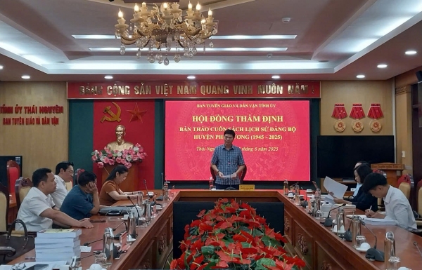 Thẩm định bản thảo cuốn sách “Lịch sử Đảng bộ huyện Phú Lương (1946 - 2025)”