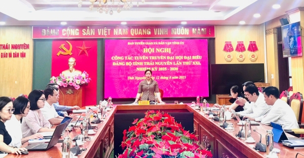 Đẩy nhanh tiến độ thực hiện các nội dung tuyên truyền phục vụ Đại hội đại biểu Đảng bộ tỉnh lần thứ XXI, nhiệm kỳ 2025 - 2030