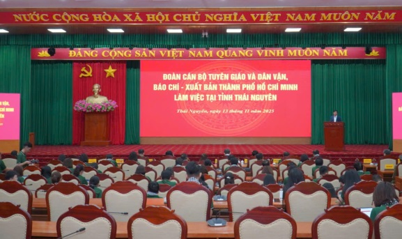 Đoàn công tác Ban Tuyên giáo và Dân vận Thành ủy TP. Hồ Chí Minh thăm và làm việc tại Thái Nguyên