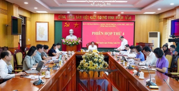 Ban Chỉ đạo phòng, chống tham nhũng, lãng phí, tiêu cực tỉnh Thái Nguyên họp phiên thứ 4
