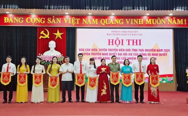 Hội thi Báo cáo viên, tuyên truyền viên giỏi tỉnh Thái Nguyên năm 2026