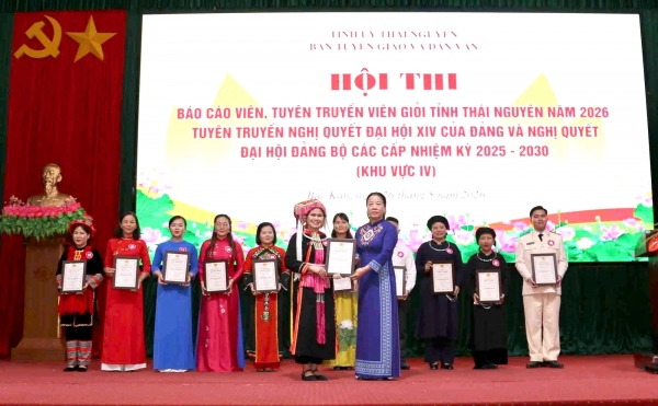 Hoàn thành các Hội thi khu vực Báo cáo viên, tuyên truyền viên giỏi tỉnh Thái Nguyên năm 2026 