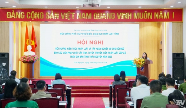 Nâng cao kiến thức, kỹ năng, nghiệp vụ đội ngũ báo cáo viên, tuyên truyền viên pháp luật tỉnh Thái Nguyên