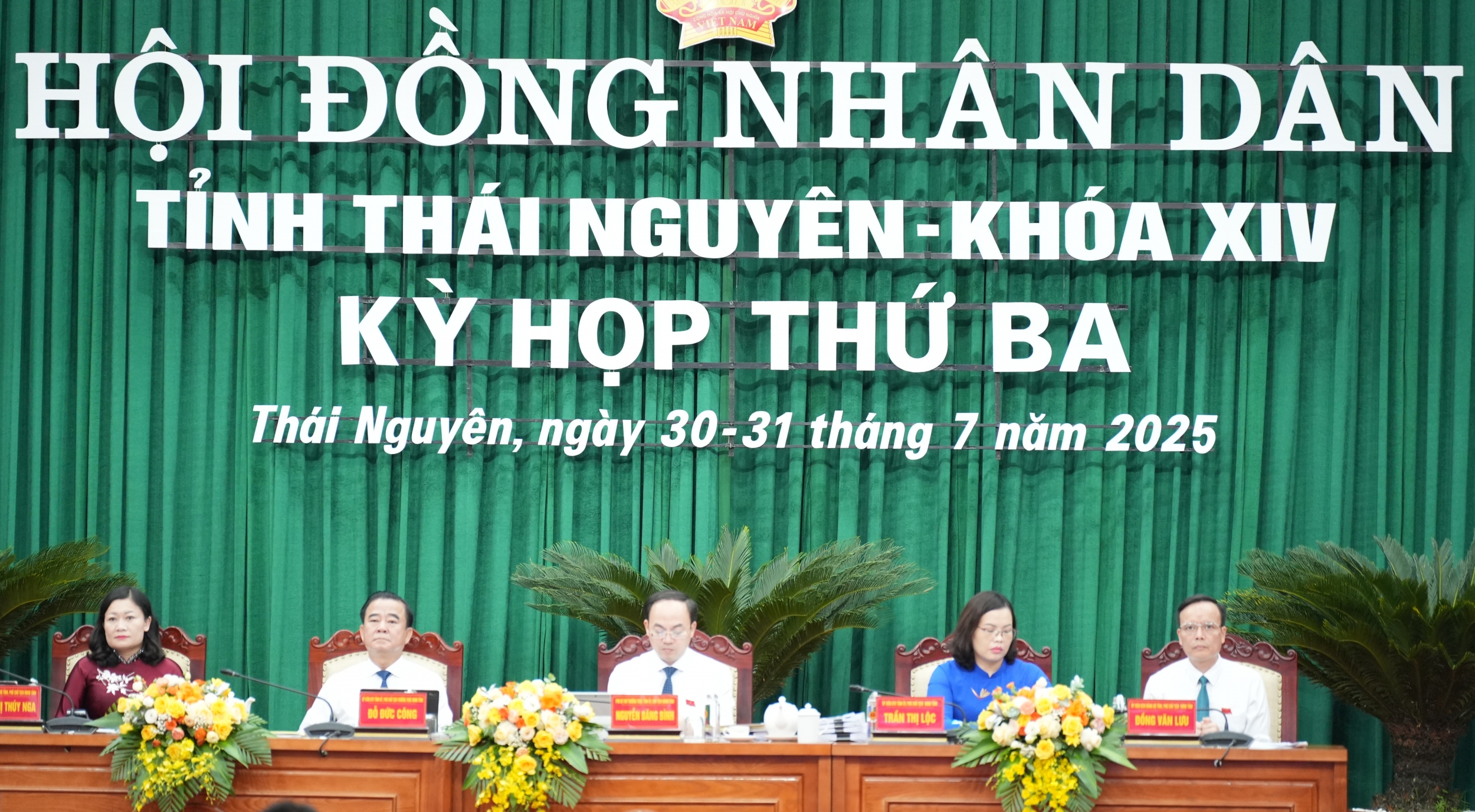 Khai mạc Kỳ họp thứ Ba, Hội đồng nhân dân tỉnh Thái Nguyên khóa XIV