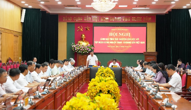 Lãnh đạo tỉnh Thái Nguyên tiếp và làm việc với Tập đoàn Công nghiệp Than Khoáng sản Việt Nam