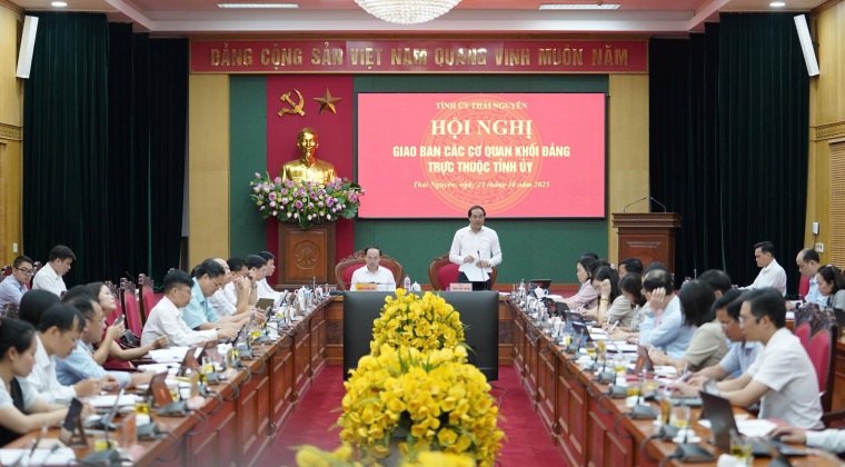 Hội nghị giao ban các cơ quan khối Đảng trực thuộc Tỉnh ủy