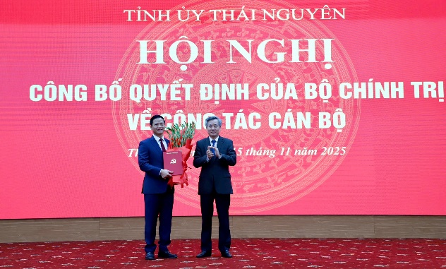Đồng chí Vương Quốc Tuấn giữ chức Phó Bí thư Tỉnh ủy Thái Nguyên nhiệm kỳ 2025 - 2030