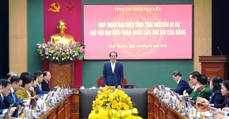 Đoàn đại biểu Thái Nguyên sẵn sàng tâm thế dự Đại hội XIV của Đảng